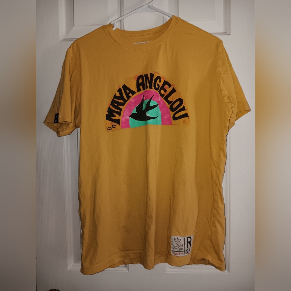 Maya Angelou Graphic Tee - Yellow Size Medium